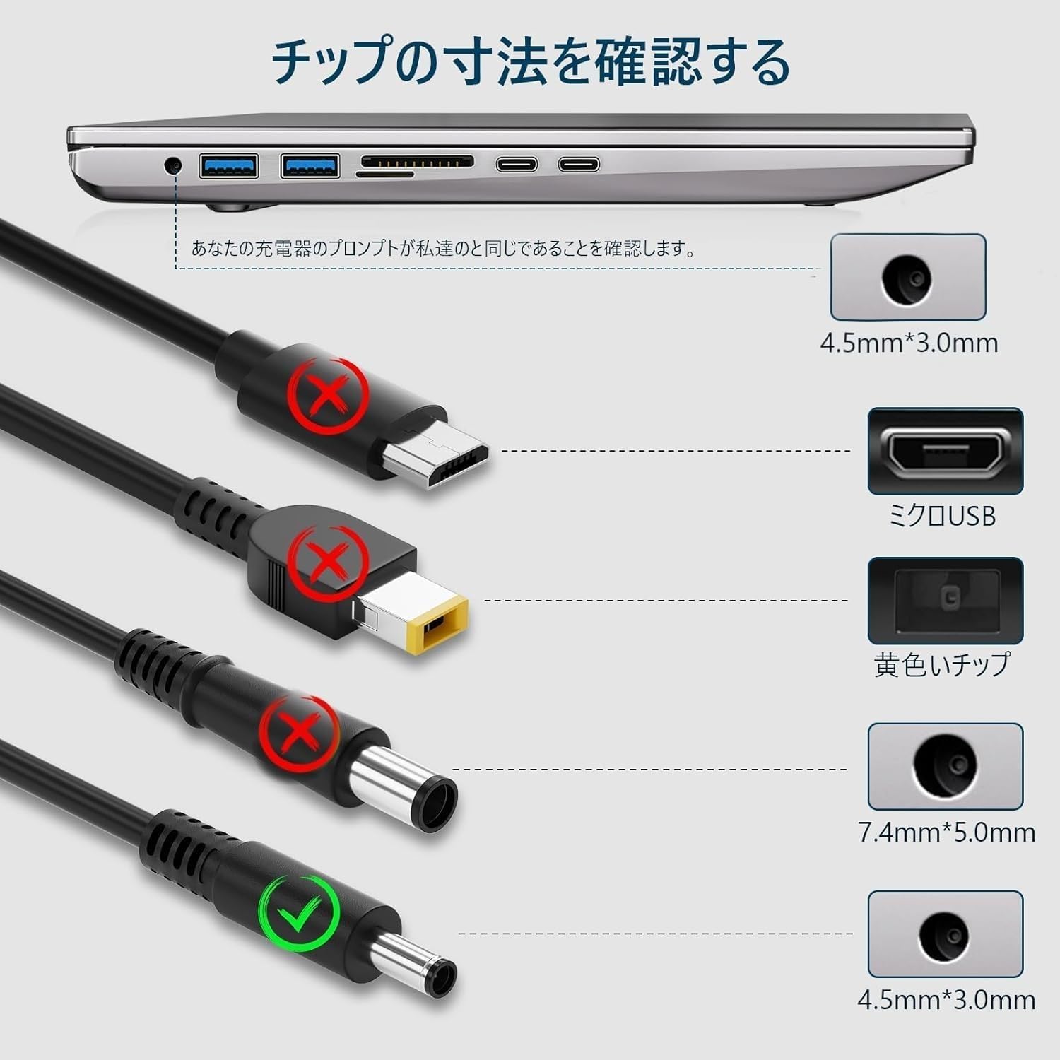 Amazon.co.jp: 65w 4.5mm acアダプター 対応 DELL inspiron ノート